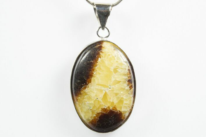 Polished Septarian Pendant (Necklace) #346246